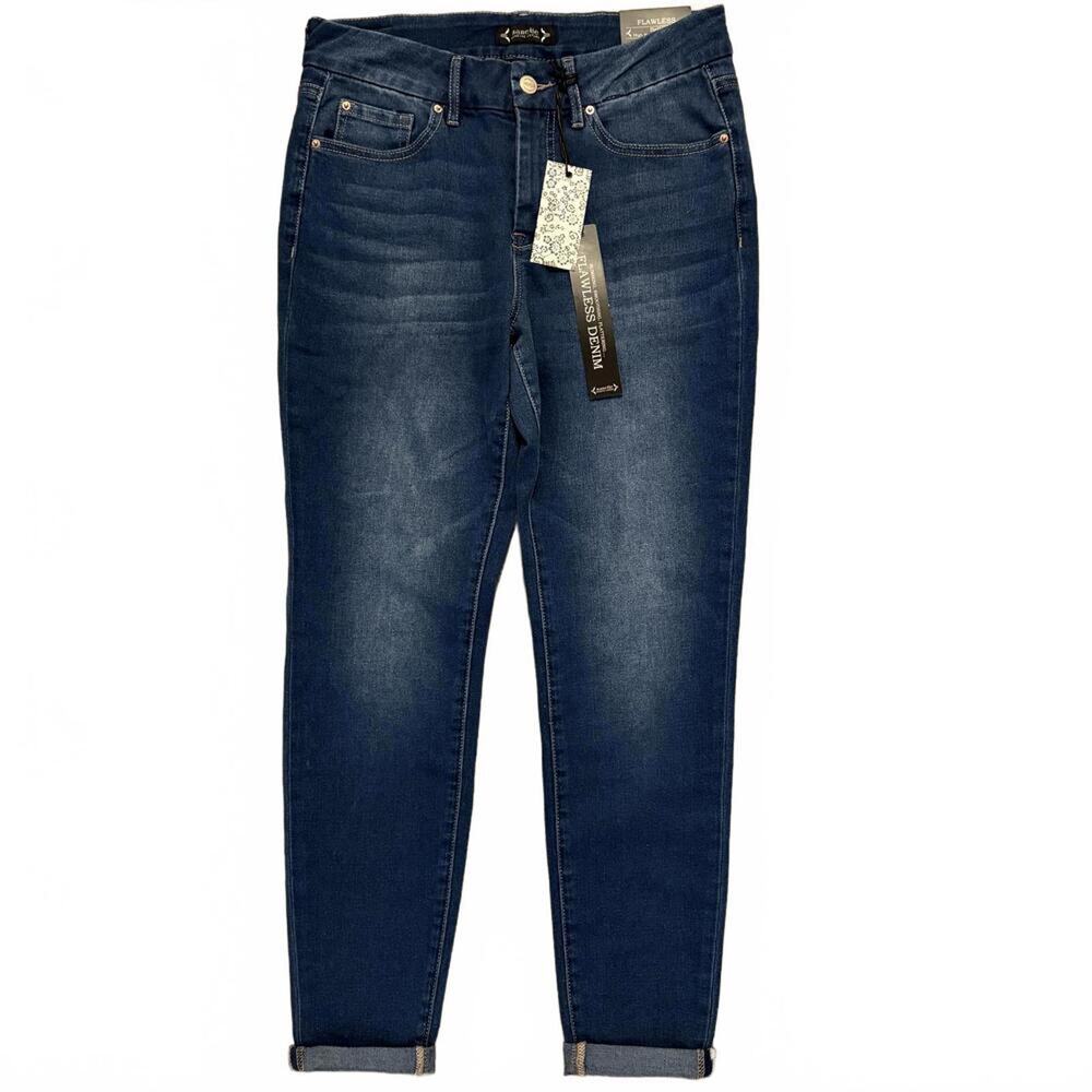 NWT Nanette Lepore Belle High Rise Ankle Skinny Denim Jeans Utility Minimalist - Picture 4 of 9